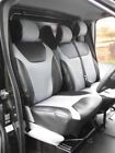 Produktbild - Passend Für Vauxhall Vivaro Van, Sitzbezüge, 22D Silber + Schwarz Kunstleder