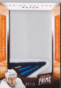12-13 Panini Prime Jeremy Roenick /13 PATCH Colors Flyers 2012