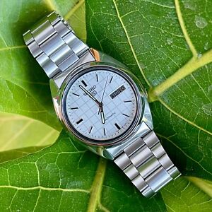 Seiko 5 Vintage White Dial Men's Watch - Great Condition - Serviced