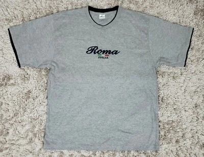 Italia Roma Gray Crew Neck Short Sleeve Mens T-Shirt Size 2XL  - Image 1 of 4