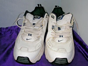 Zapatos deportivos de baloncesto vintage Nike Air Definition talla 15D blancos/azul marino cómodos  - Imagen 1 de 11