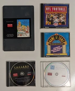 5 Lot 1990s Philips CD-i Interactive Educational Trivia Games Disc with Case - Picture 1 of 3