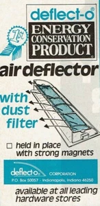 1978 Vintage Print Ad deflect-o Energy Conservation Product air deflector dust - Picture 1 of 2