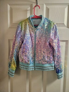 GUC Rockets of Awesome sequined bomber jacket size 7 - Picture 1 of 8