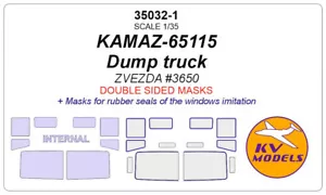 KV Models 1/35 KAMAZ-65115 Dump Truck Double-sided Masks for Zvezda #3650 - Picture 1 of 1