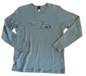 Star Motorcycles Yamaha Long Sleeve T-Shirt XL Gray Ribbed Cotton/Poly Blend - Picture 1 of 5