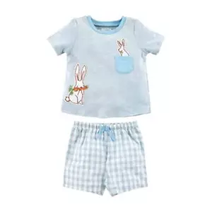 Mud Pie Pasqua Bambino Ragazzi Coniglietto Corto Set Medio 24M/2T-3T - Foto 1 di 2