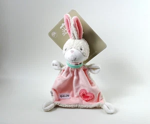 Solini Hase Stickerei Herz rosa pink Walz Kuscheltuch Schmusetuch (T225) - Bild 1 von 1