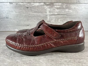 SAS Willow Mary Jane Slip On Loafer Walnut Brown San Antonio Shoes Womens 8 - Picture 1 of 17