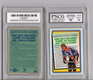 1990 Topps Wayne Gretzky Returns Home #2 Edmonton Oilers PSCG 10 GEM MINT - Bild 1 von 1