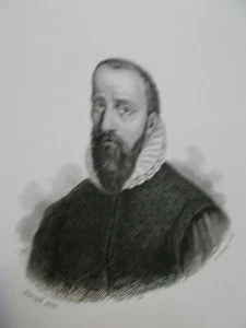 Gravure ancienne-Portrait-Ambroise Paré-Durupt-Conquy.1838. - Picture 1 of 2
