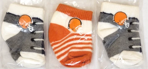 NFL Cleveland Browns Infant-Baby Socks, New (Size 0-6 Months) (Last - 3 Pair) Cover