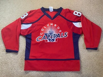 Camiseta deportiva de hockey Columbus Capitals Prossard 8 juvenil talla M tejida AK roja Foto 1 de 4