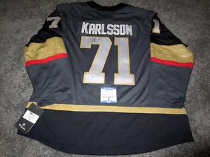 WILLIAM KARLSSON Vegas Golden Knights SIGNED Autographed JERSEY w/BAS COA New XL - Picture 1 of 3