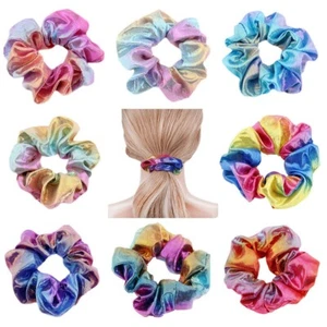 2 pack Hair Scrunchies Strong Thick bobble Bands Women Girls Hair ties Pair - Picture 1 of 27