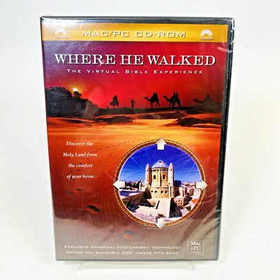 Where He Walked: The Virtual Bible Experience 360 (MAC/PC CD-ROM) Factory Sealed - Image 1 of 4