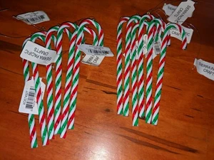12 Bastoncini di Caramelle Menta Piperita Decorazioni Natalizie Rosso Bianco Verde 5" Sierra Pacific - Foto 1 di 2