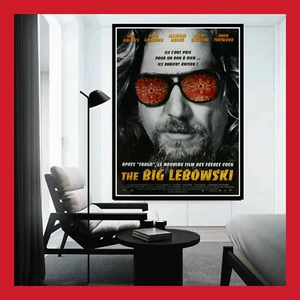 TOILE COTON AFFICHE POSTER CINEMA MOVIE FILM THE BIG LEBOWSKI SORTIE 1998 DVD - Imagen 1 de 2