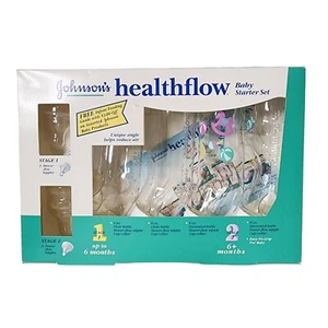 Johnson's Healthflow Baby Starter Set Baby Bottles Rocking Horse Fish VTG NOS - Picture 1 of 12