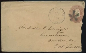 CALIFORNIA - FRESNO CITY - RARO SIN LISTAR ELEGANTE CANCELAR 1887 Cubierta a TENN con REC! - Imagen 1 de 2