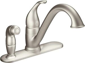 MOEN CAMERIST 7835SRS SINGLE HANDLE KITCHEN FAUCET WITH SIDE SPRAY STAINLESS NEW