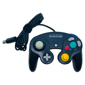 Controlador Nintendo GameCube Original Oficial OEM Negro DOL-003 Probado - Imagen 1 de 6
