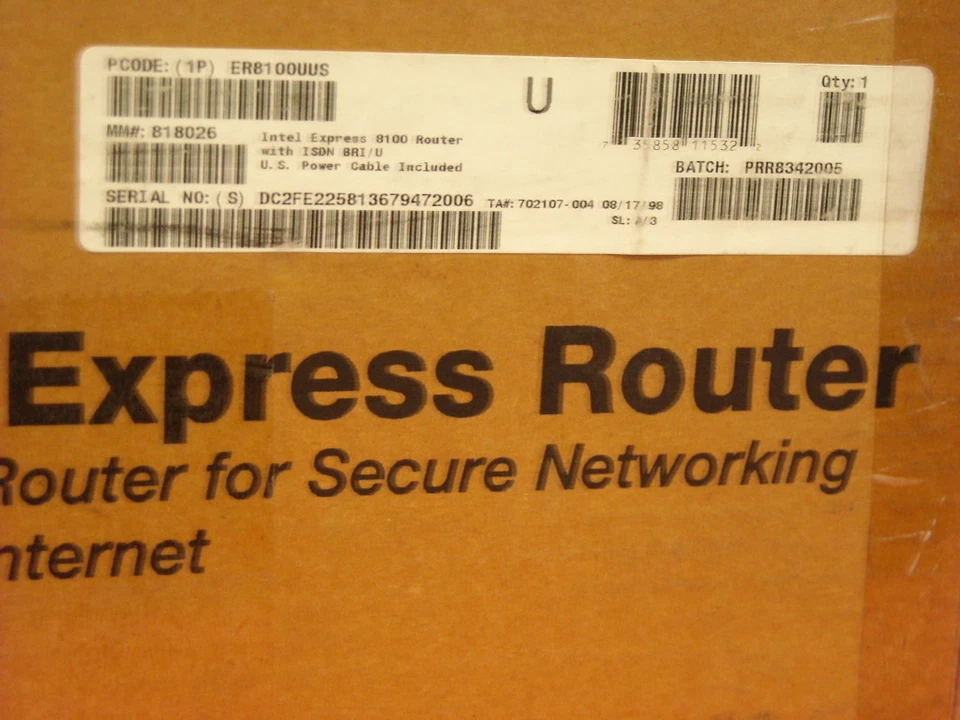 Router de red VPN Intel Express 8100 con RDSI BRI/U ER8100UUS, NUEVO EN CAJA Foto 1 de 3