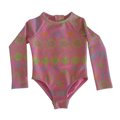 Traje de baño de manga larga Roxy para niños pequeños talla 2T Foto 1 de 3