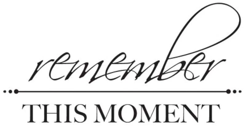 Mini estampillas transparentes de 2,25"X3" recuerda este momento palabras Foto 1 de 1