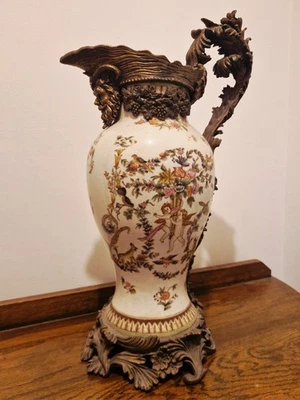 Antique Large WONG LEE Ornate Floral Oriental Jug Vase  1895 - Image 1 of 4