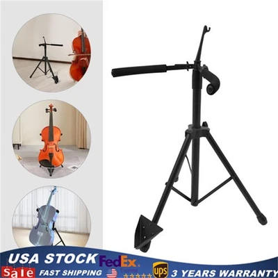 Adjustable Foldable Cello/Bass Instrument Stand Black US - Image 1 of 4