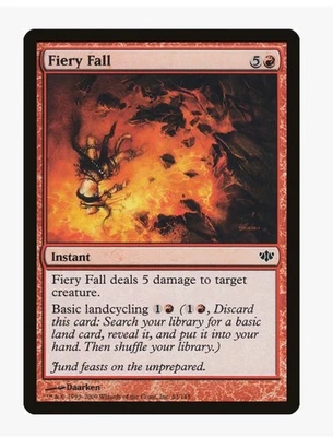Fiery Fall MTG CON LP | Pauper EDH Landcycling Land Tutor Fetch Removal - Image 1 of 3