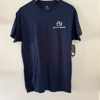 Футболка Kentucky Derby 151 графическая темно-синяя официально лицензированная для взрослых M - Изображение 1 из 4