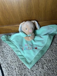 BABY STARTERS Mein 1. Osterhase Hase Lovey Plüsch Rassel grün braun Decke  - Bild 1 von 3