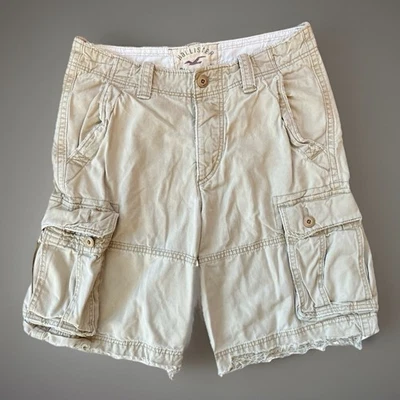 VTG Hollister Shorts Mens 30 Khaki Heavy Weight Cargo Grunge 9.5” Inseam - Image 1 of 4