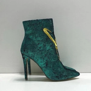 Yniverse Green Velvet Boots Women's SZ 9 - Picture 1 of 6