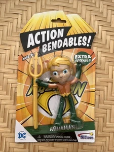 AQUAMAN FIGURE Action Bendables-Extra Poseable DC Comics Justice League NJ Croce - Picture 1 of 2