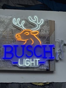 Letrero de neón LED Busch Light para hombre cueva  - Imagen 1 de 8