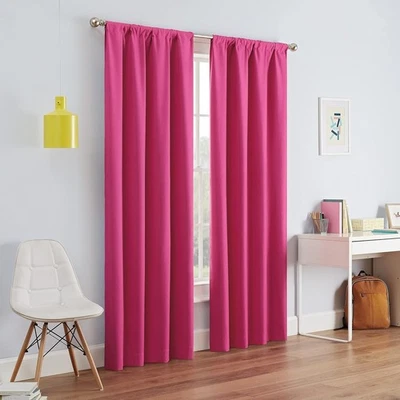 ECLIPSE Kendall Modern Blackout Thermal One Rod Pocket Window Curtain 42”x63” - Image 1 of 3