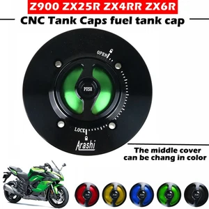 Fuel Tank Caps For KAWASAKI ZX4RR ZX25R Z900 Ninja650 Ninja400 Ninja250 2019- - Picture 1 of 6