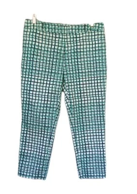 Pantalones Capri Kate Spade New York Talla M Verde Azul Blanco Pantalón Corto a Cuadros 8 10 Foto 1 de 4