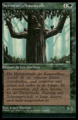MTG Revised Edition (Ironroot Treefolk) Ehernwurzelbaumvolk German NM - Image 1 of 2