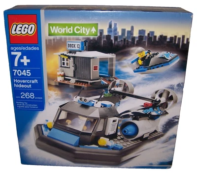 Lego 7045 World City Hovercraft Hideout Dock 13 Jet Boats 268 pcs NIB Sealed - Image 1 of 4