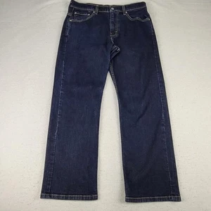 Levi's 569 Jeans Mens 32x29 Dark Wash Blue Denim Loose Straight Tag 32x29 - Picture 1 of 17