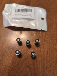 5 Pcs Silver Metal Car Wheel Tire Valve Stem Cover for BMW Auto Caps NEW - Picture 1 of 5