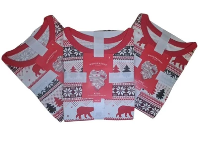 New w/Tag Wondershop Kids Size 8 Holiday Pajama Set Snowflakes, Trees 2pc PJ’s - Image 1 of 3