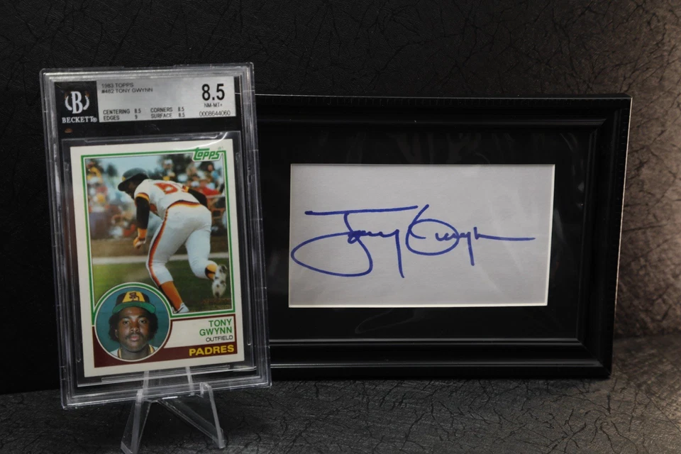 Tony Gwynn 1983 Topps 482 RC BGS 8.5 & 签名索引卡 💥 新秀 签名 批量 — 第 1/4 张图片