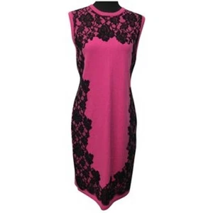 Michael Kors Begonia Overlay Sleeveless Knit Dress - LARGE - Picture 1 of 8
