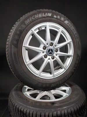 4 Winterräder 205 60 R16 Mercedes A B CLA Klasse W177 W247 W118 16" Alufelgen - Bild 1 von 3