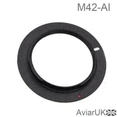 M42 to AI Lens Adapter Thread Screw Mount Ring Nikon F DSLR SLR Cameras M42-AI - Image 1 of 4